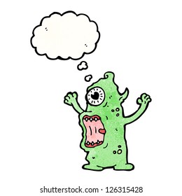 cartoon scary monster