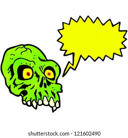 cartoon scary skull