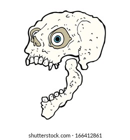 cráneo de miedo de caricatura