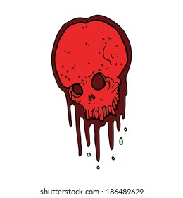 cartoon scary skull