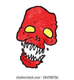 cráneo de miedo de caricatura
