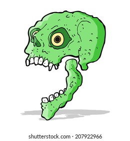 cráneo de miedo de caricatura
