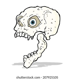 cartoon scary skull
