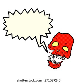 cartoon scary skull