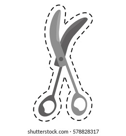 cartoon sccissors surgery tool icon