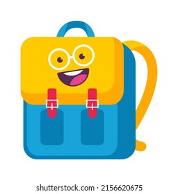 Icono de la mochila de la escuela de dibujos animados. Ilustración del vector