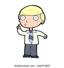cartoon school boy