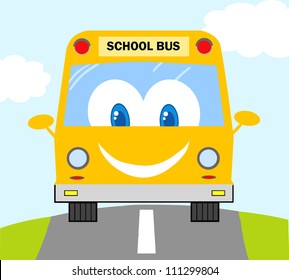 Cartoon School Bus