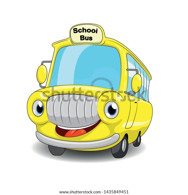 Cartoon School Bus Funny Cartoon School Stock Vector (Royalty Free ...