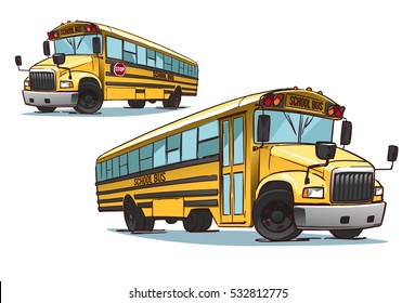 Cartoon School Bus illustration