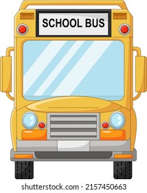 Cartoon School Bus On White Background Stock Vector (Royalty Free ...