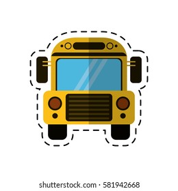 Cartoon School Bus Transport Design Stock Vector (Royalty Free ...