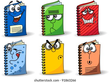 Cartoon school  notebooks