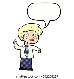 Cartoon-Schüler stellt Frage