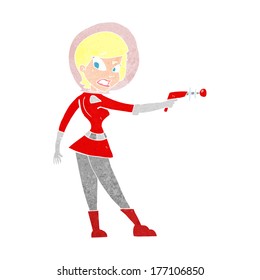 Cartoon sci fi Girl