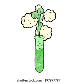 tubo de ensayo de ciencia de dibujos animados