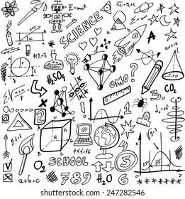 cartoon Science, vector illustration isolated on white background