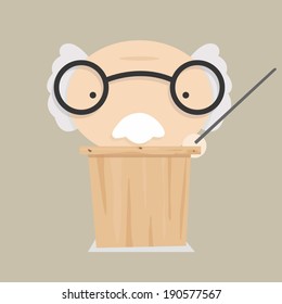 Cartoon scientist