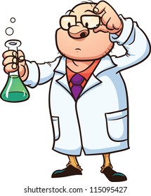 Cartoon Scientist Vector Clip Art Illustration Stock Vector (Royalty ...