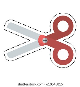cartoon scissors school utensil