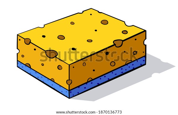 Cartoon Scouring Pads Sponge Housework Stock Vector (Royalty Free ...