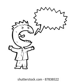 cartoon screaming angry boss