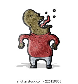 cartoon screaming bald man