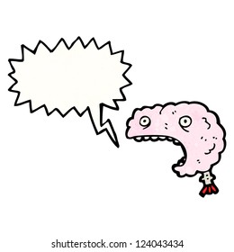 cartoon screaming brain