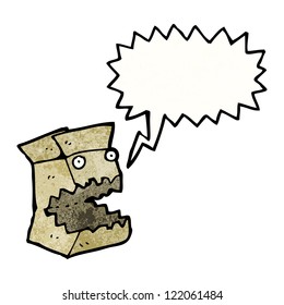 caricatura gritando caja de cartón
