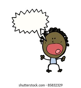 cartoon screaming doodle person