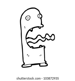 cartoon screaming ghost