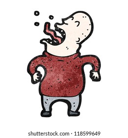 cartoon screaming man