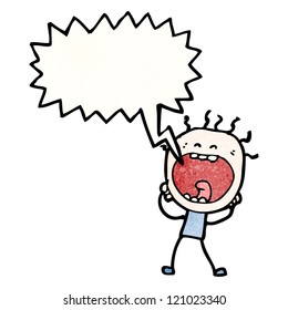 cartoon screaming man