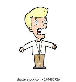 cartoon screaming man