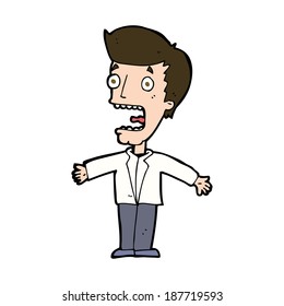 cartoon screaming man