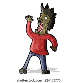 cartoon screaming man