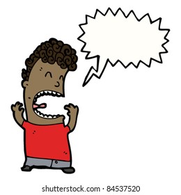caricatura de un hombre que grita