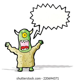 cartoon screaming monster