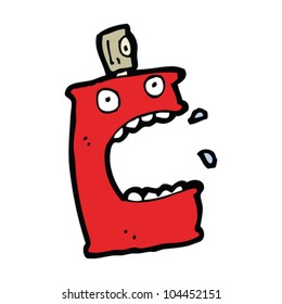 aerosol gritando caricatura