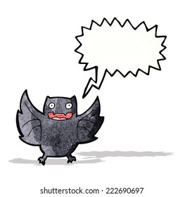 cartoon screeching bat