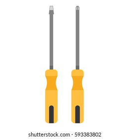 Cartoon screwdriver icons
