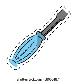 cartoon screwdriver repair tool icon