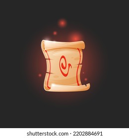 Cartoon scroll. Magic rune. Halloween.