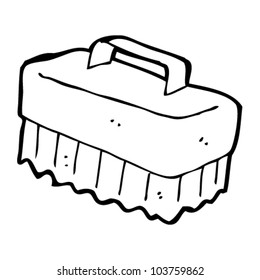 cartoon scrubbing brush