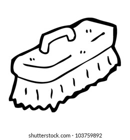 cartoon scrubbing brush