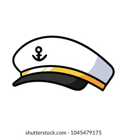 Cartoon Sea Captain Hat