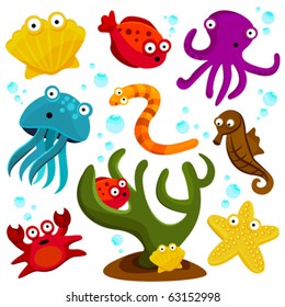 Cartoon Sea Creatures