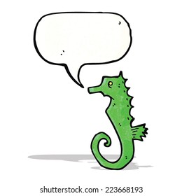 cartoon sea horse
