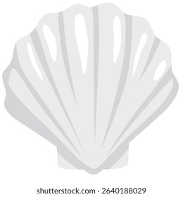 Cartoon Sea Shell illustration. Vector isolated illustration on white background