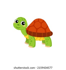 Cartoon sea turtle funny marine underwater animal isolated cute aquatic personage, smiling character. Vector reptile, nautical tortoise with comic face, aquarium pet, turtle mascot cute reptile